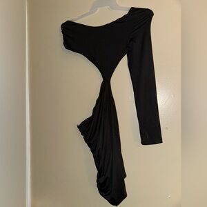 Elegant Black Asymmetrical Dress